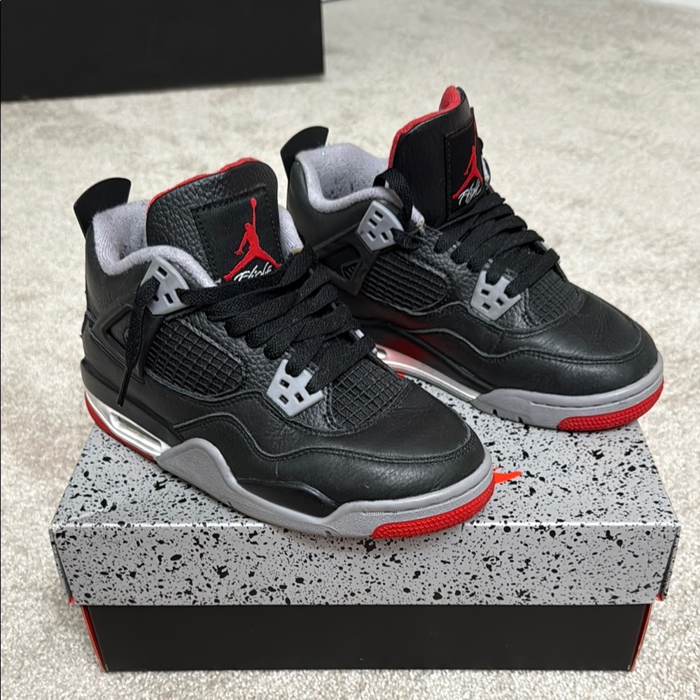 Nike Air Jordan Black Red Gray Sneakers - Picture 5 of 10
